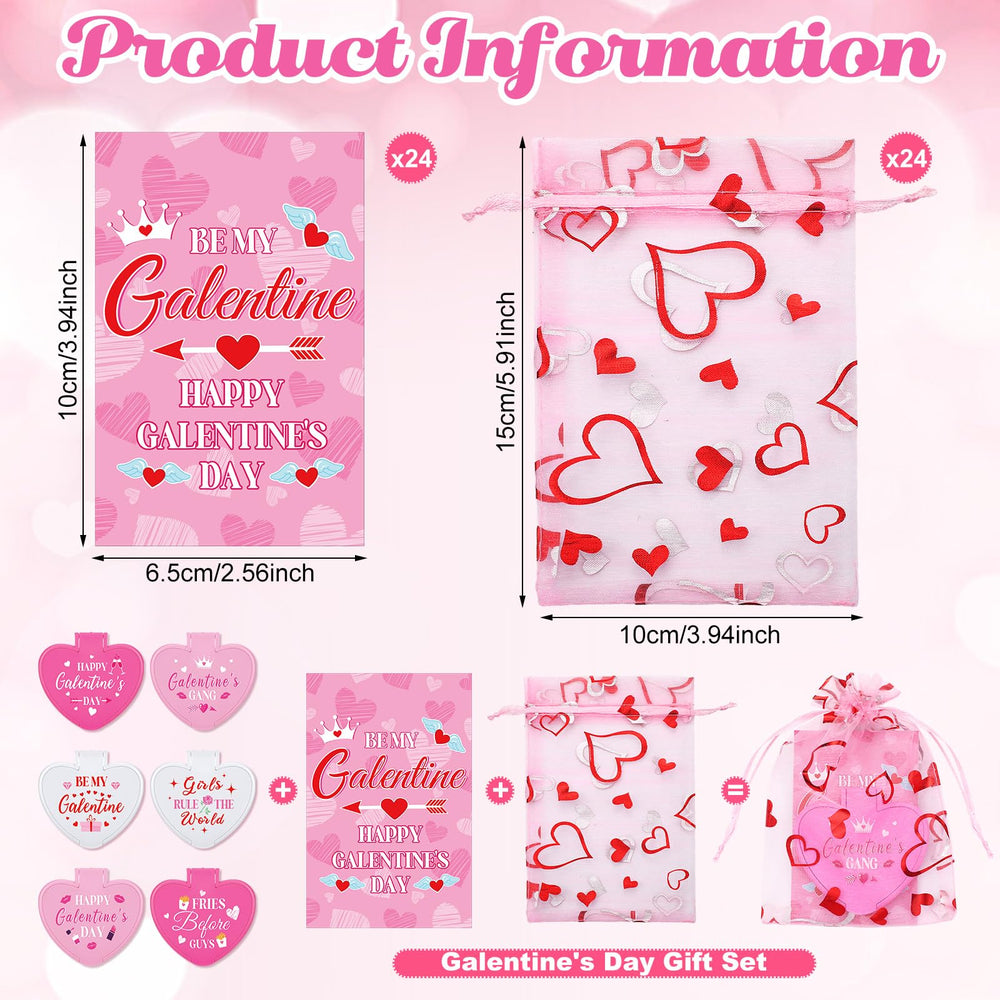 Sachet organza Blulu rose avec motif cœur, emballage élégant pour offrir