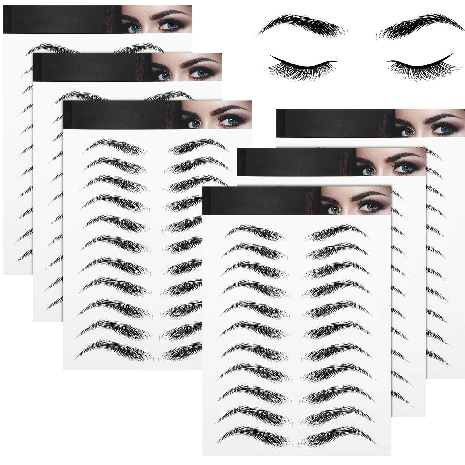 Blulu sourcils 4D effet poils, adhésifs imperméables pour une tenue durable.