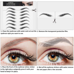 Blulu sourcils arc haut, design naturel et élégant, adhésifs faciles.