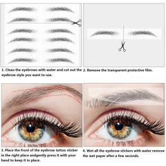 Blulu sourcils arche noir, adhésifs faciles à appliquer.