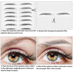 Blulu sourcils arc réalistes – longue tenue et étanches, pose facile