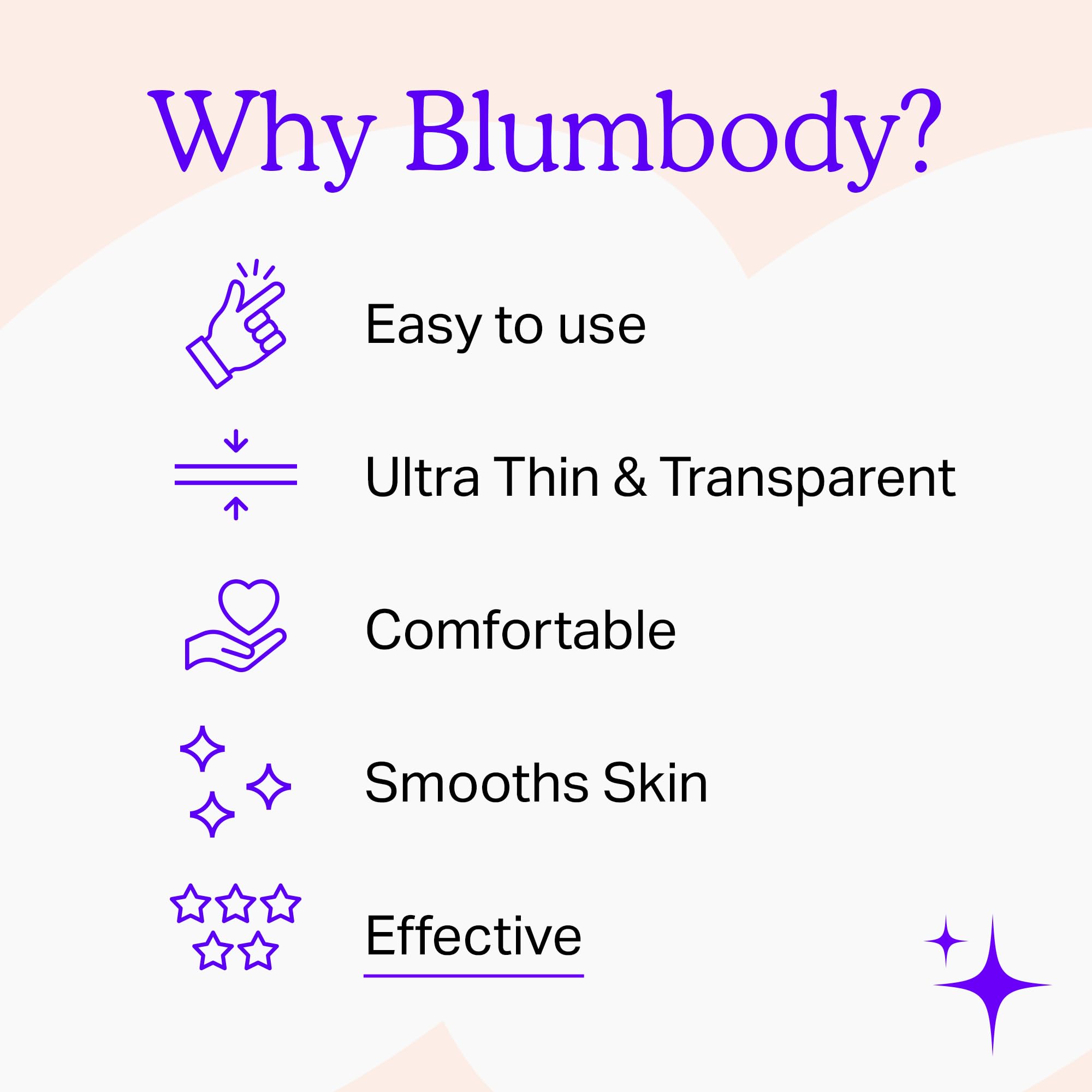 Bandes BLUMBODY soin peau douce, adaptées à tous types de peau.