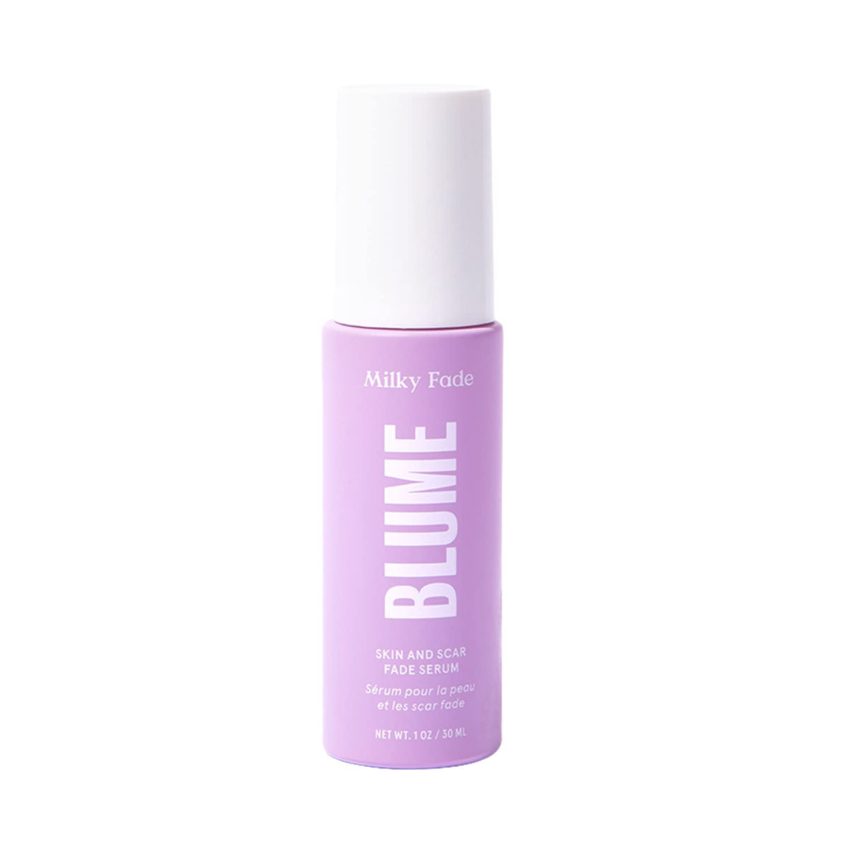 Blume Milky Fade sérum: bouteille élégante prête à hydrater et éclairer le teint.