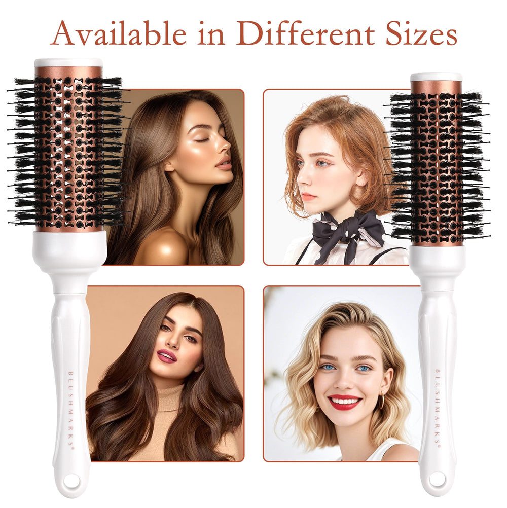 BLUSHMARKS brosse adaptable tout types cheveux: convient à tous les types pour coiffage quotidien.