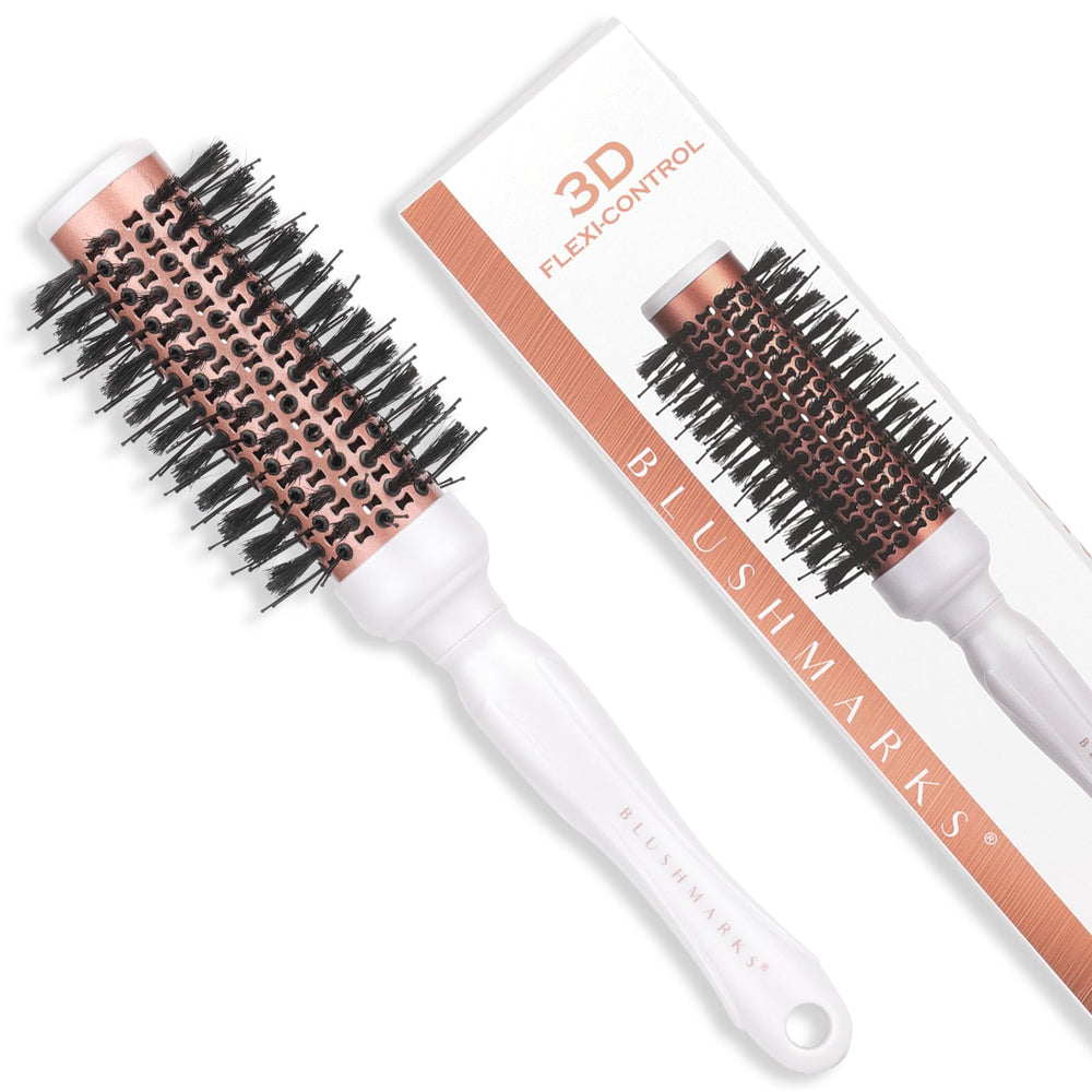 BLUSHMARKS brosse arrondie seche-cheveux: coiffage fluide et rapide sans tiraillement.