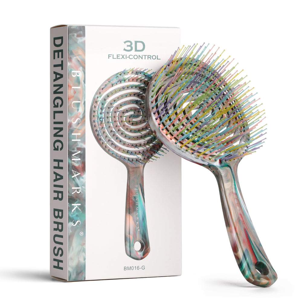 BLUSHMARKS brosse démêlante ventillée forme sucette pour cheveux humides facilite le démêlage.