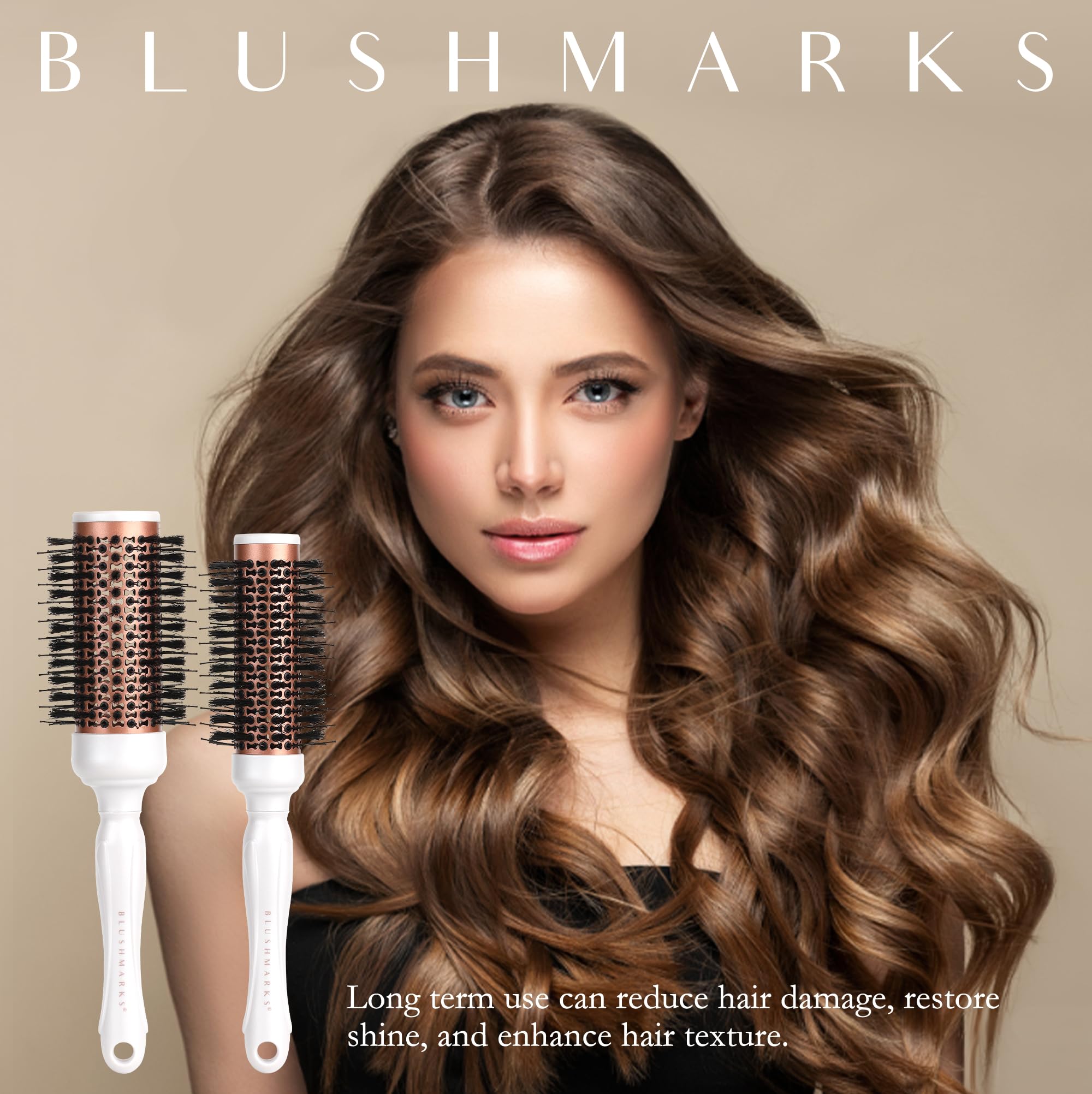 BLUSHMARKS brosse transport portable voyage: idéale pour les déplacements et les voyages.