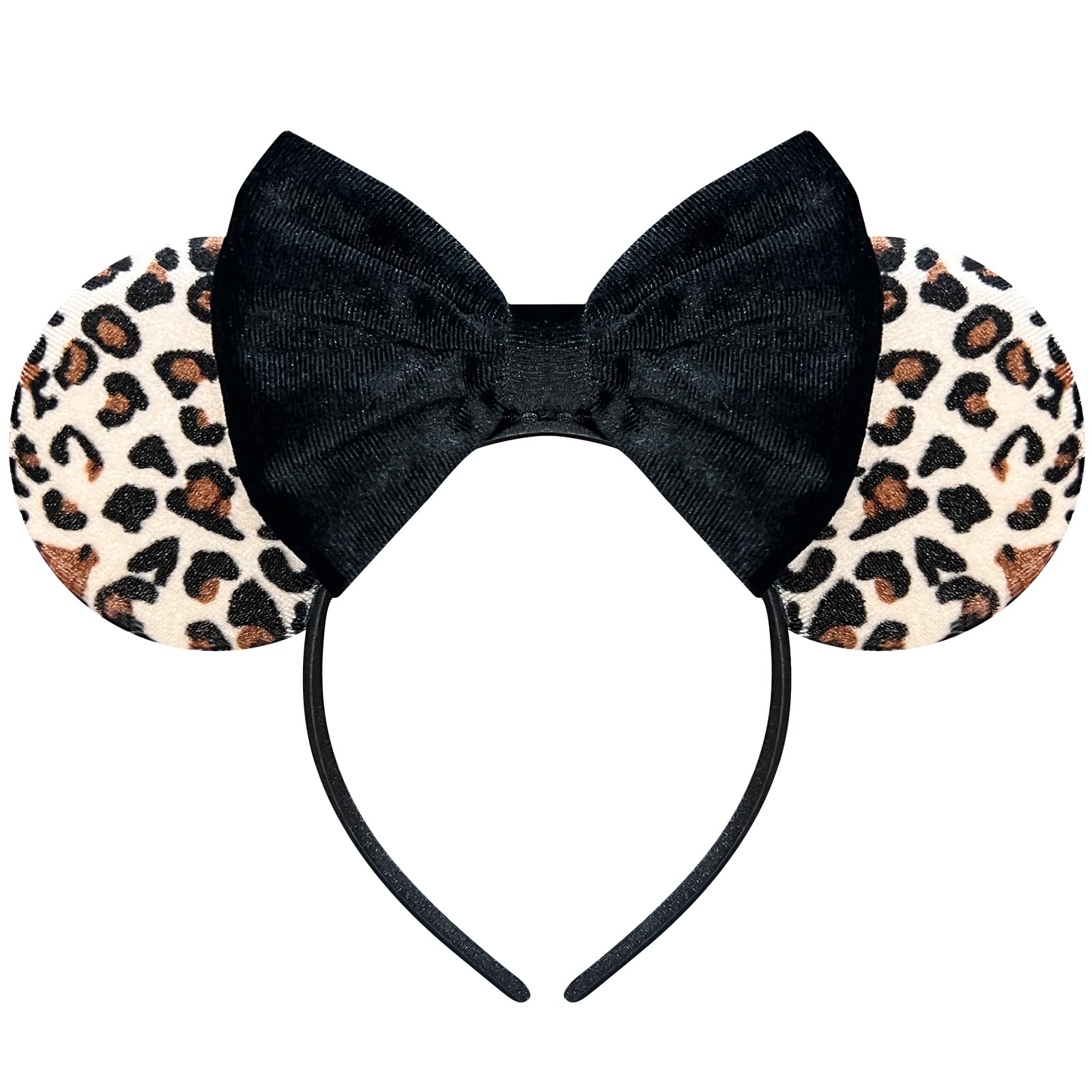 Bmobuo bandeau oreilles souris léopard, confort léger, parfait pour cosplay et fêtes.