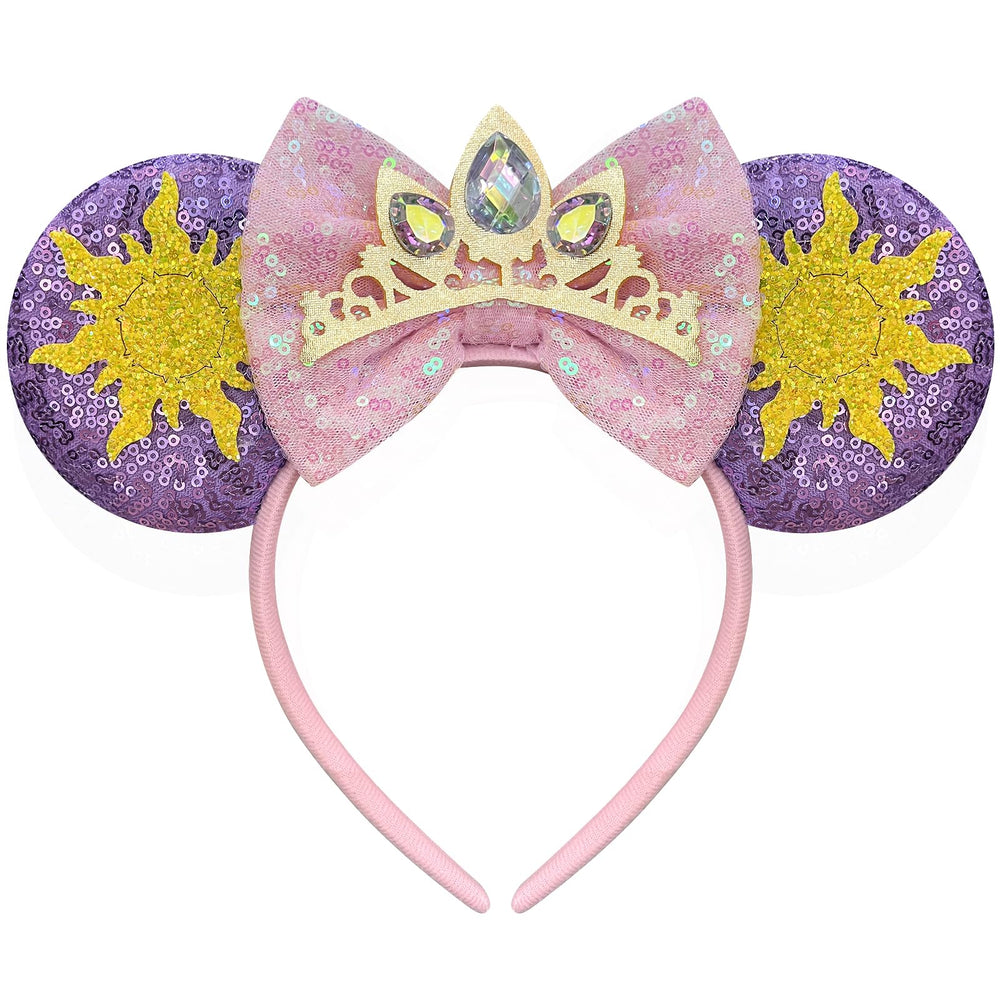 Bmobuo oreilles-souris princesse avec couronne et paillettes pour parc