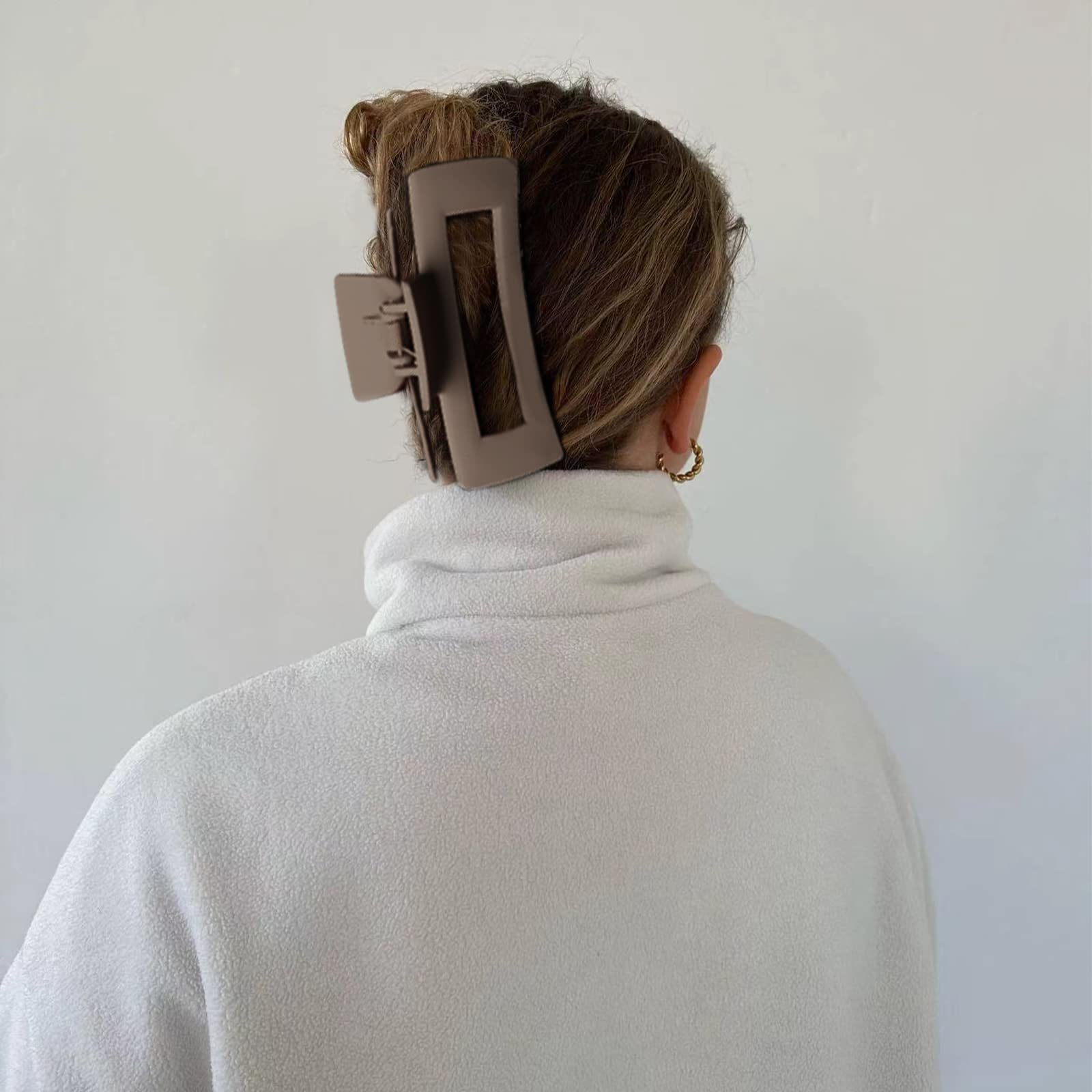 Pinces jumbo Bmobuo, ensemble de quatre, fermeture anti-glisse pour cheveux longs et bouclés