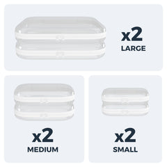 Etui clair B'More Brands grand 14 pouces, rangement cosmétique et accessoires.
