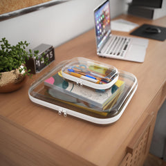Etui clair B'More Brands petit 8 pouces, idéal pour petits objets.