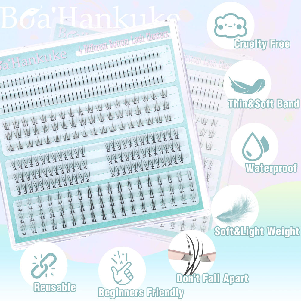 Boahankuke cils bas quatre styles, choix personnalisé pour un regard plus ouvert.