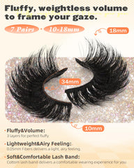 Boahankuke cils mink 8D cat eye pour regard allongé