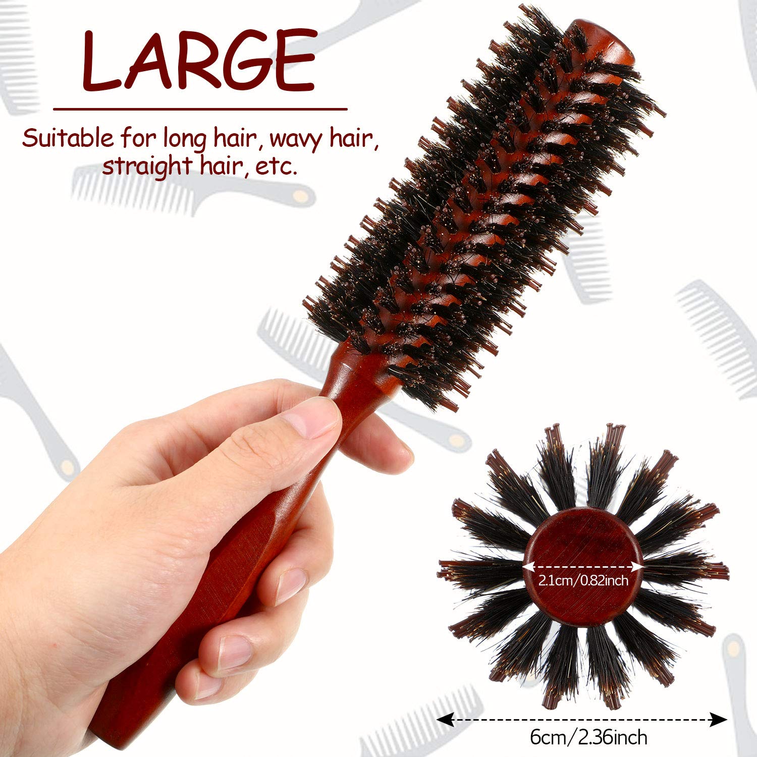 Brosse Boao ronde 12 rangs – coiffage rapide et efficace.