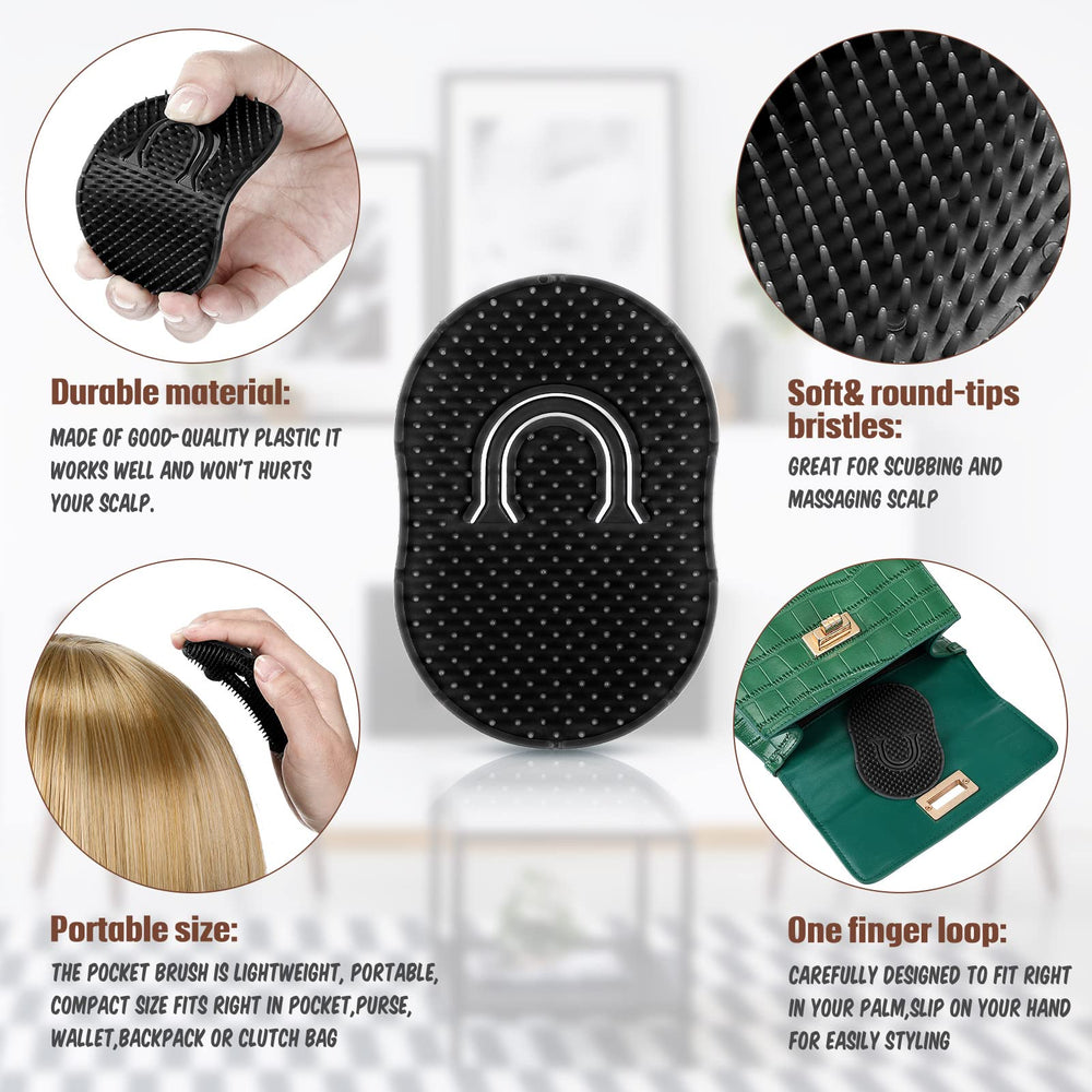 Boao massage cuir chevelu noir, favorise un démêlage doux pendant la douche.