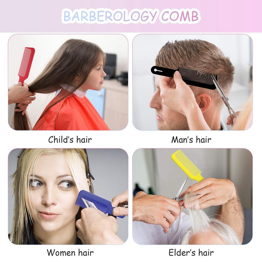 Boao peigne flat-top anti-statique rouge, surface lisse pour lisser les mèches