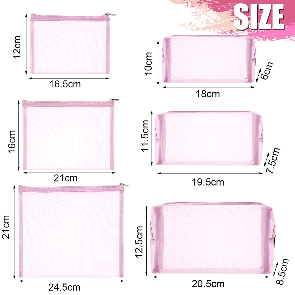 Boao poche mesh transparente – fermeture zippée facile pour voyager.