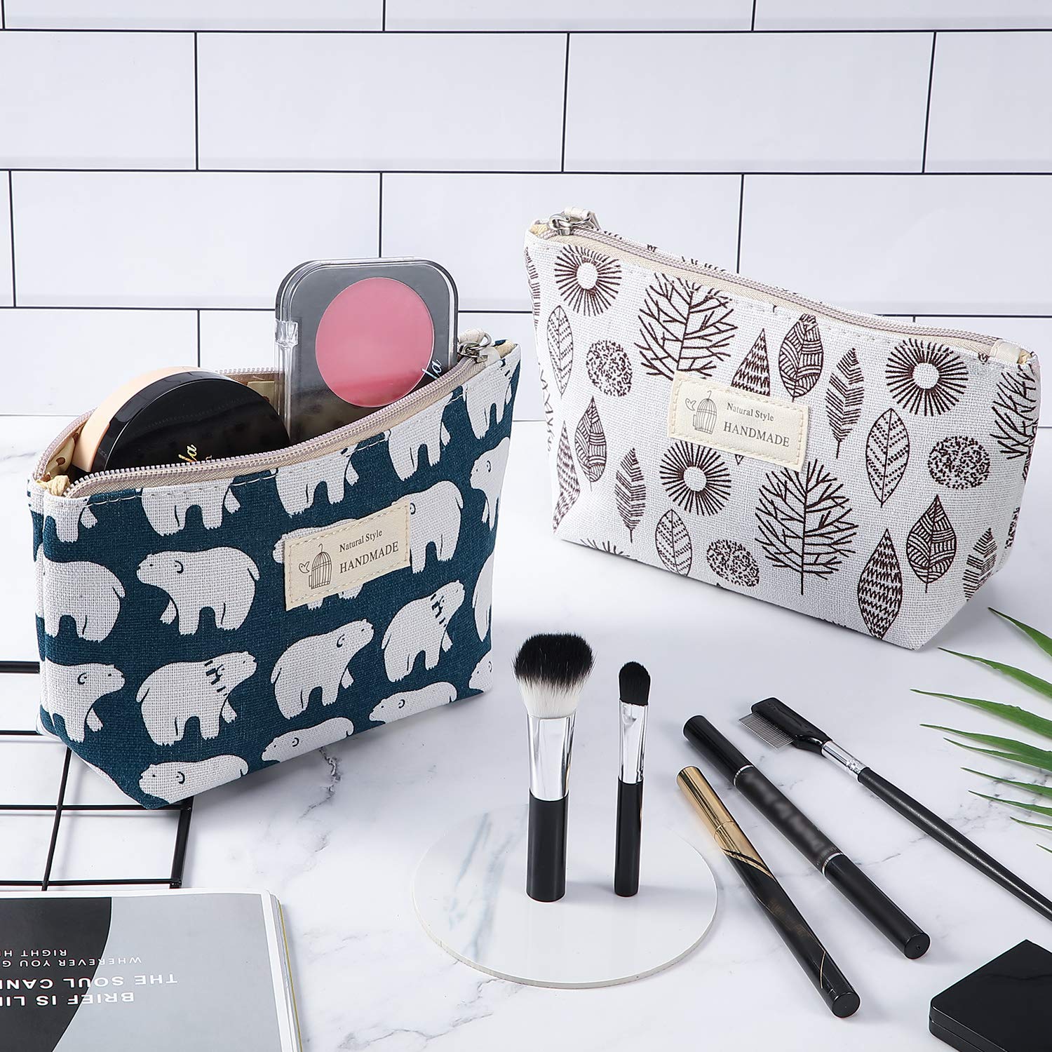 Boao ensemble trousse canvas: ensemble pratique pour voyage et rangement