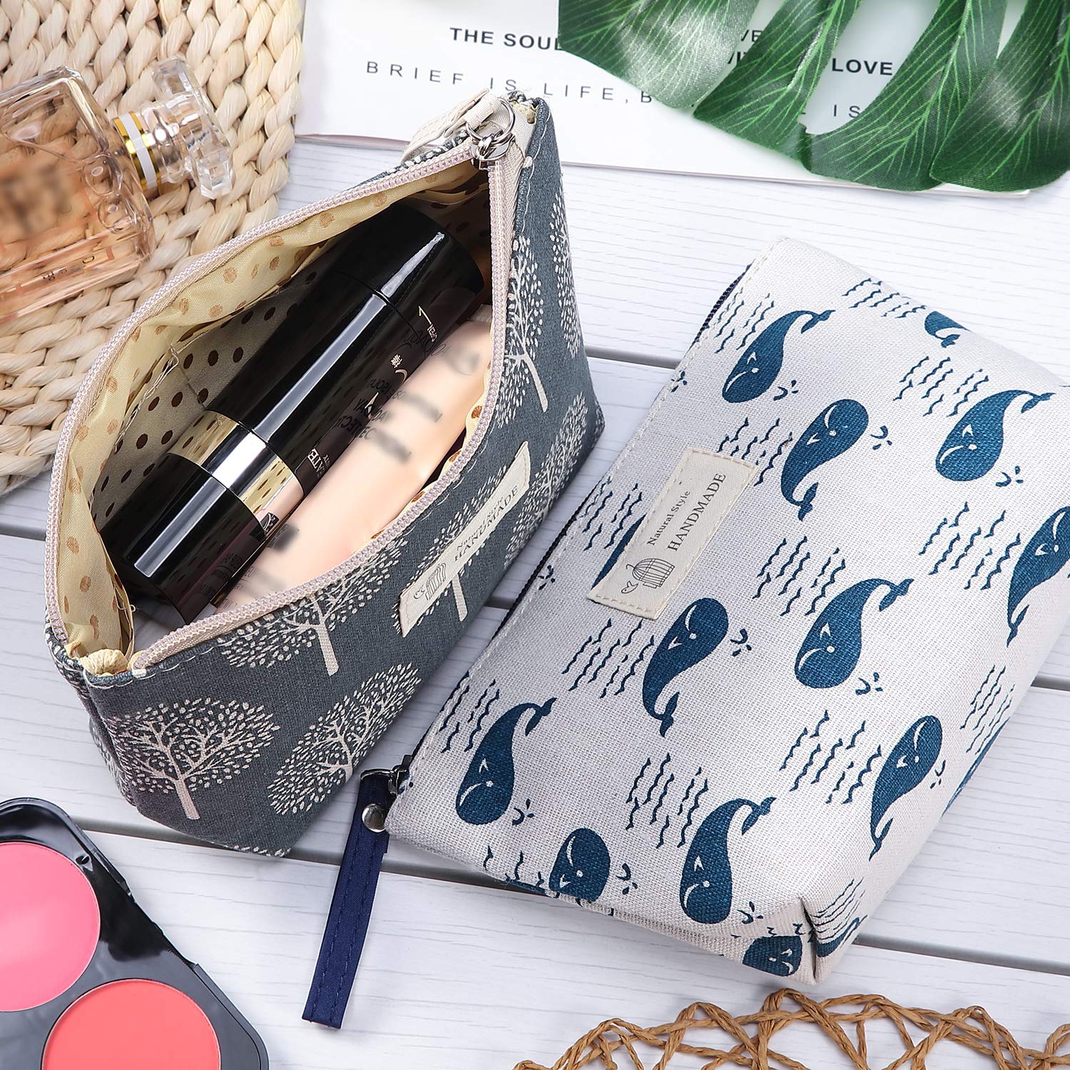 Boao trousse canvas fermeture: zip sécurisé pour vos articles de toilette