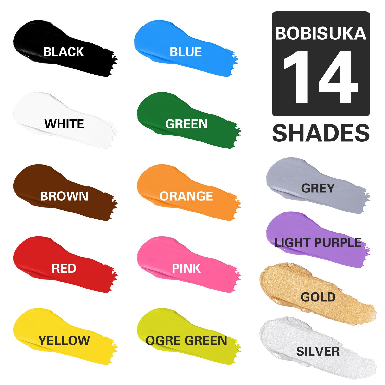 BOBISUKA maquillage-corps-application, adapté à des looks artistiques durables.
