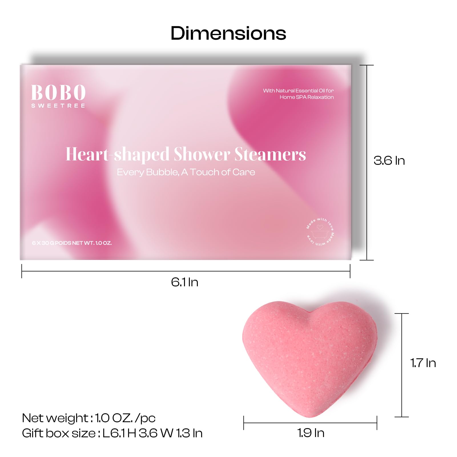 BoboSweeTree Aromathérapie naturelle, boule douche rose, éveil des sens.