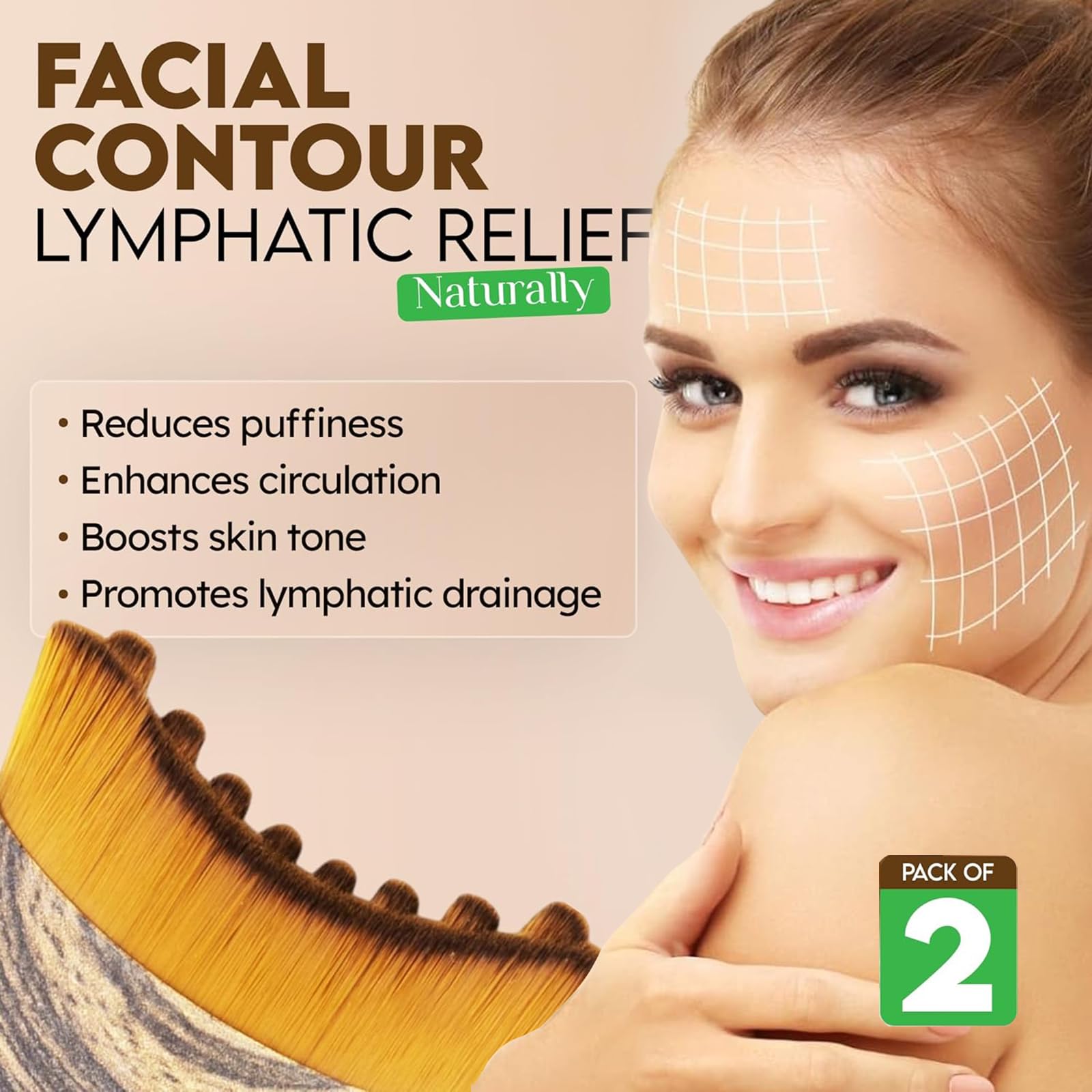 BoBoWalk – Brosse contour menton et mâchoire pour définir le profil.