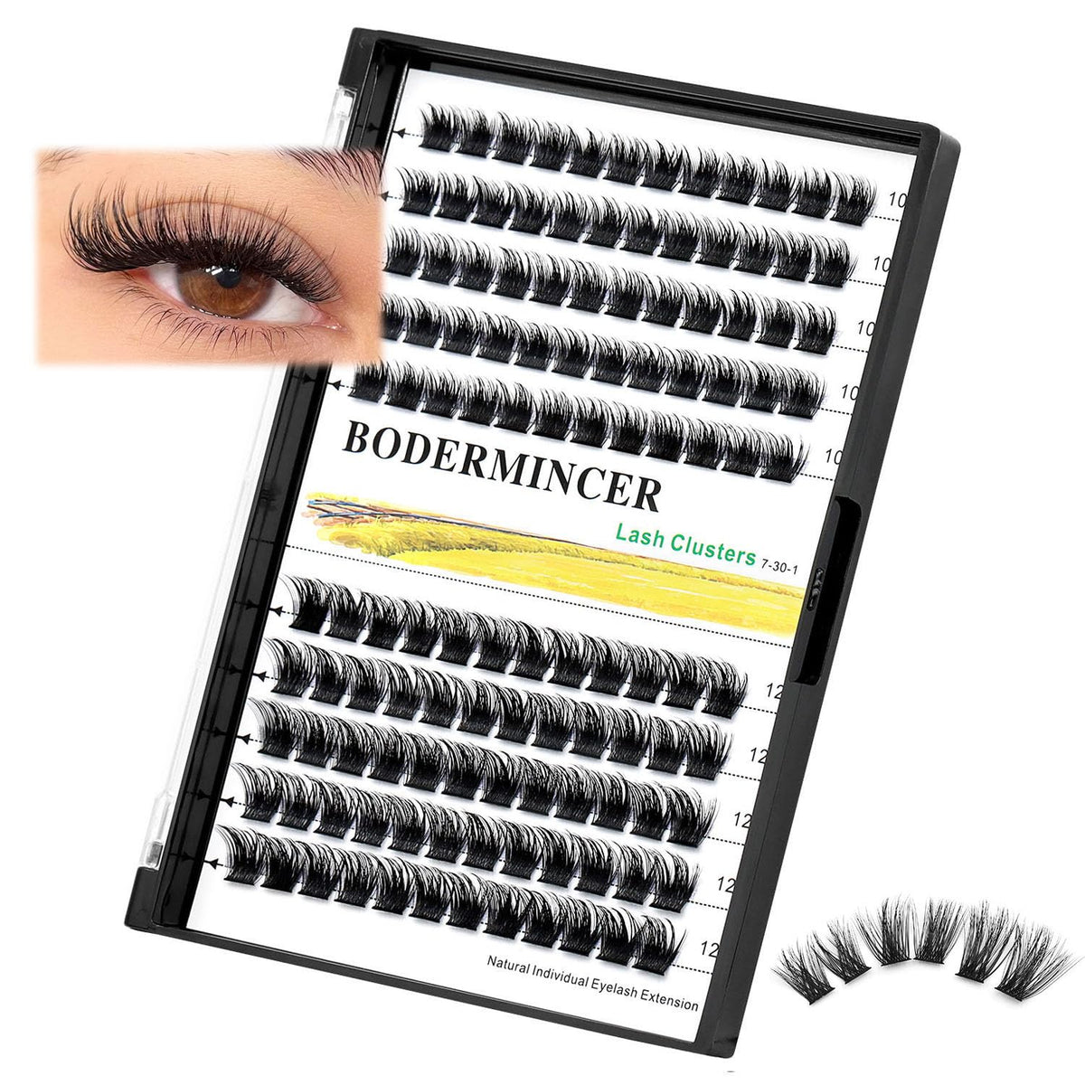 Bodermincer 120 amas cils 10mm-12mm: mélange précis pour un regard plus ouvert