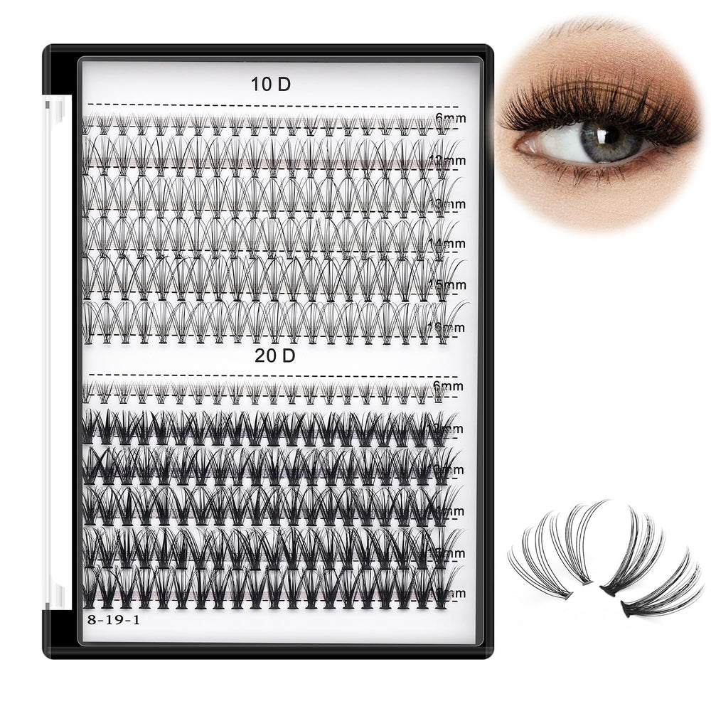 Bodermincer cils extension 240 pièces, courbure en C pour un regard personnalisé.