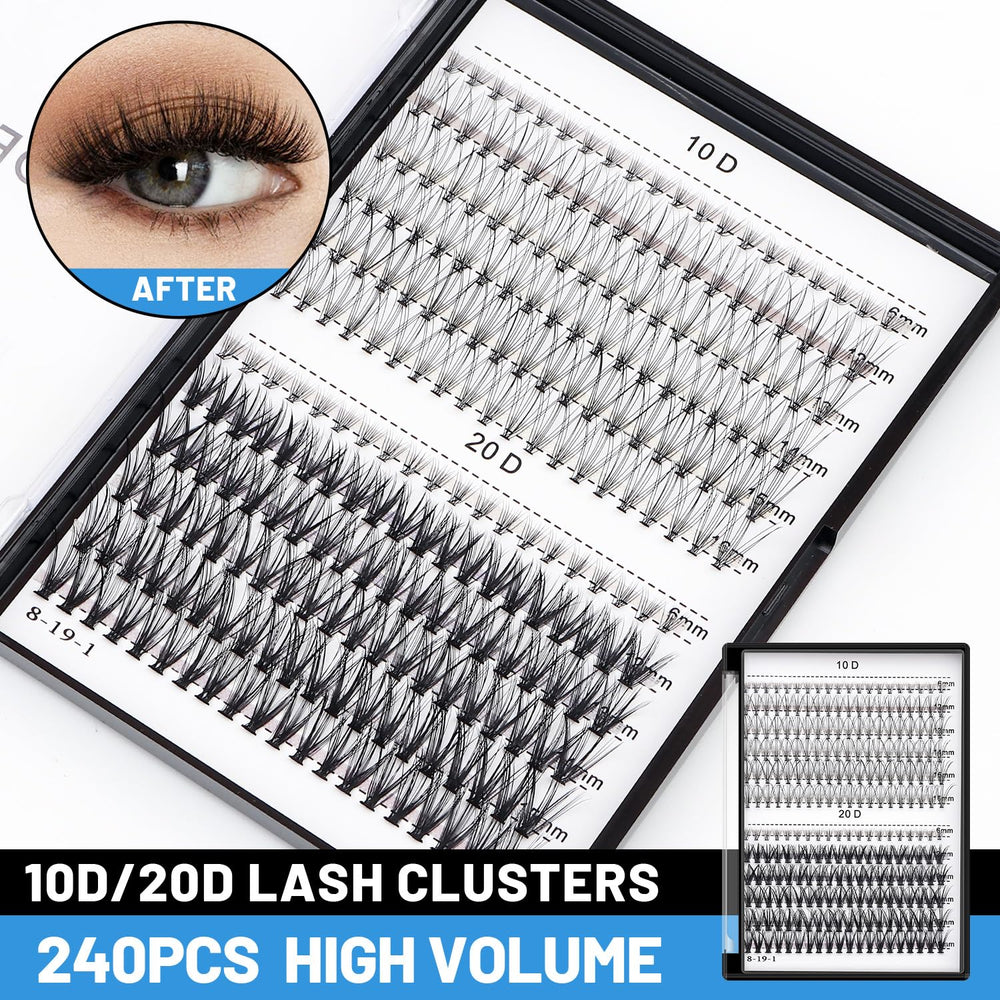 Bodermincer cils 8-9-10 mm, longueurs variées pour adapter le style.