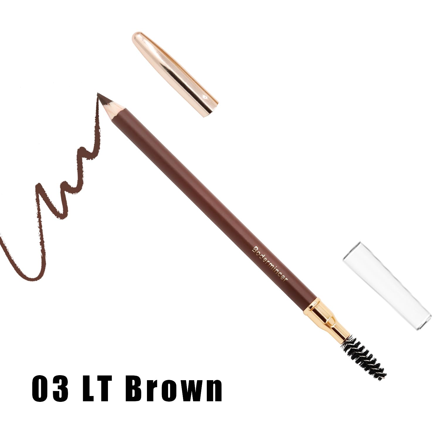 Sourcils Bodermincer brun foncé, parfait pour cheveux foncés.