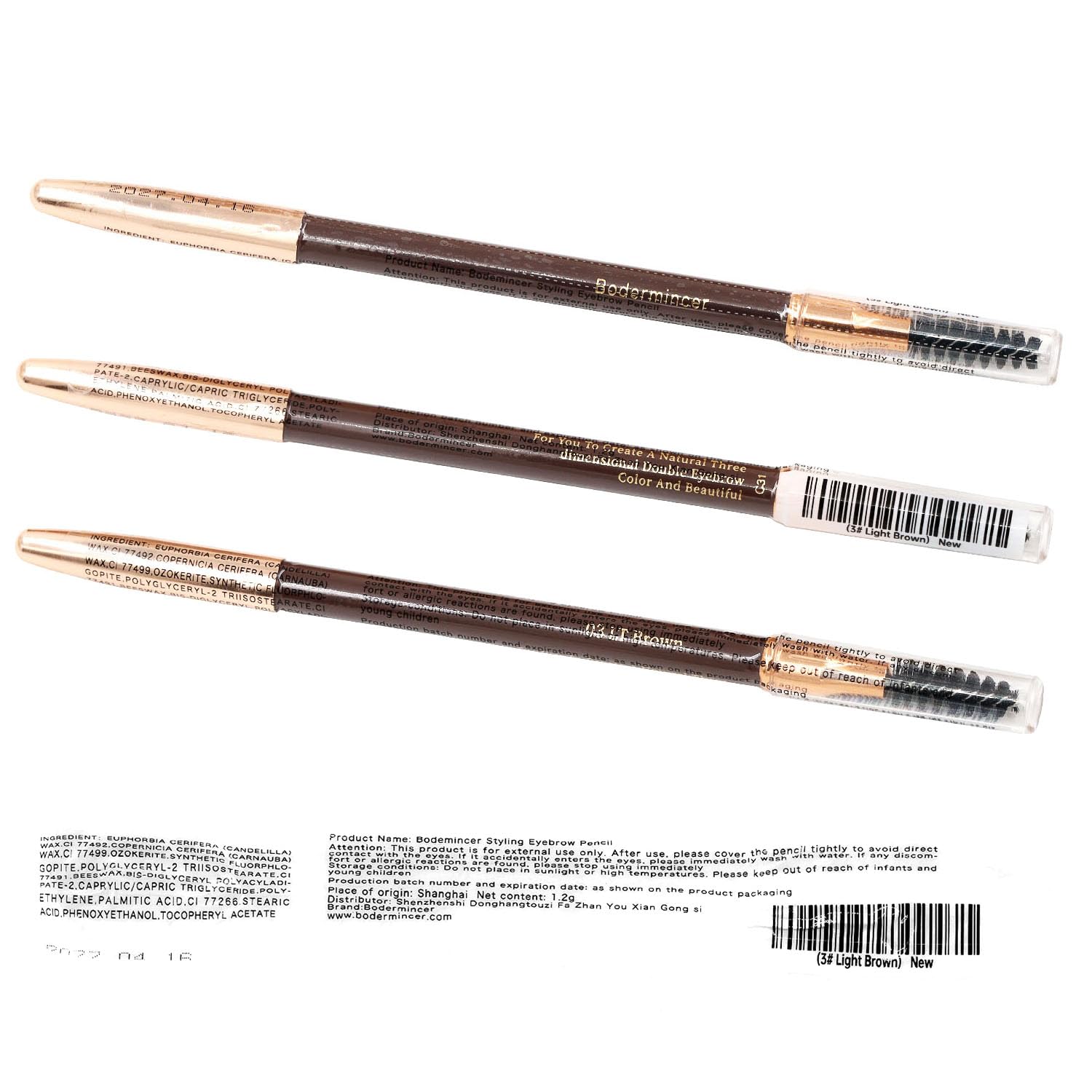 Sourcils Bodermincer gris, contour discret et naturel.