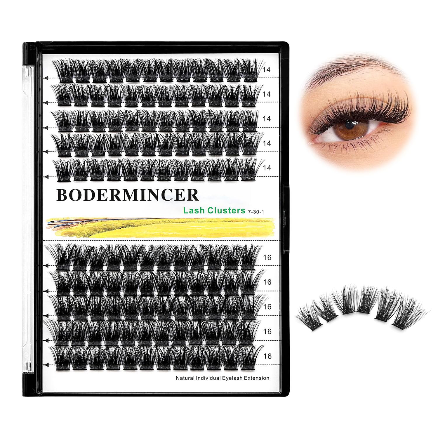 Bodermincer longueurs 12-14mm mélange pour un regard accentué.