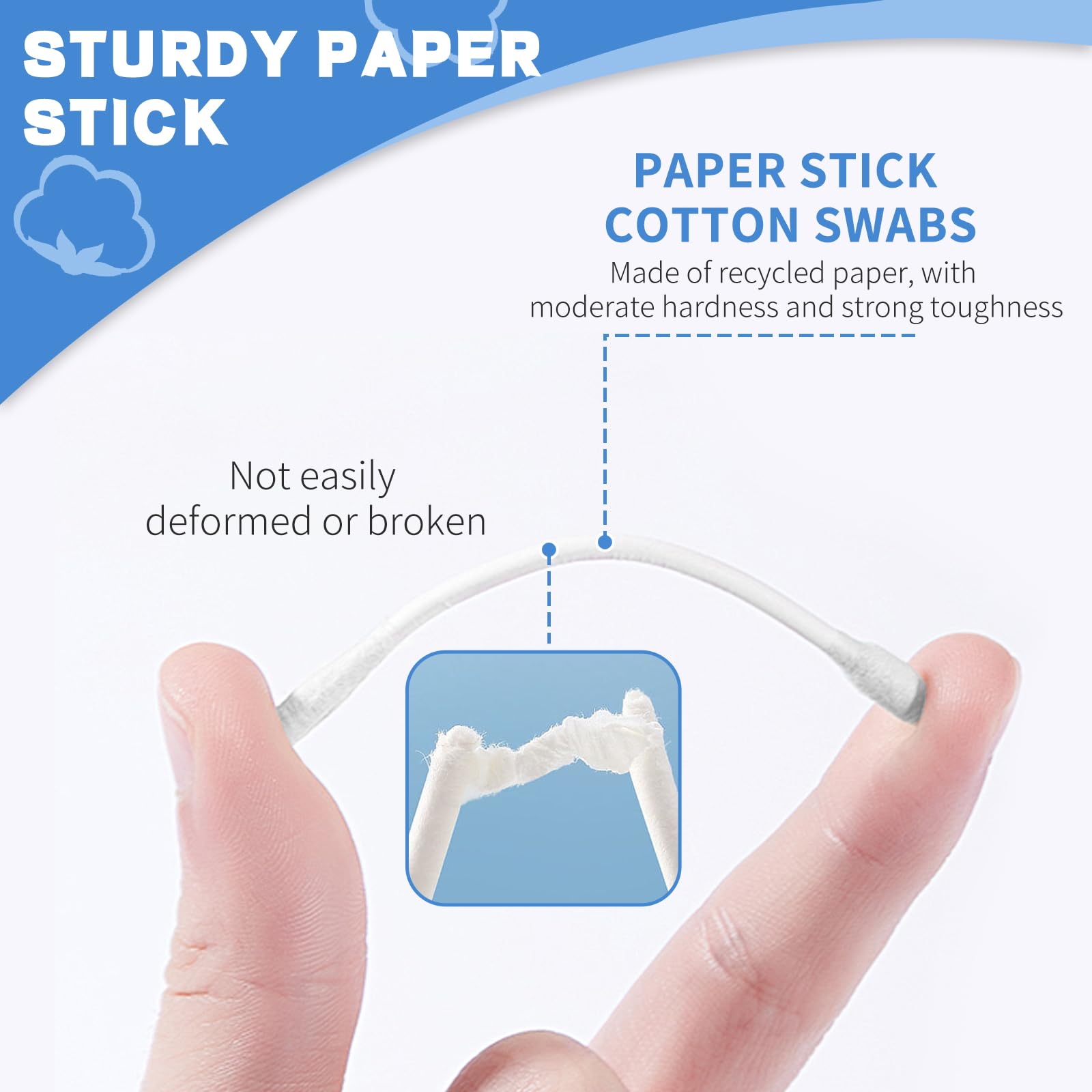 Tige en papier recyclable solide pour une utilisation sûre et durable