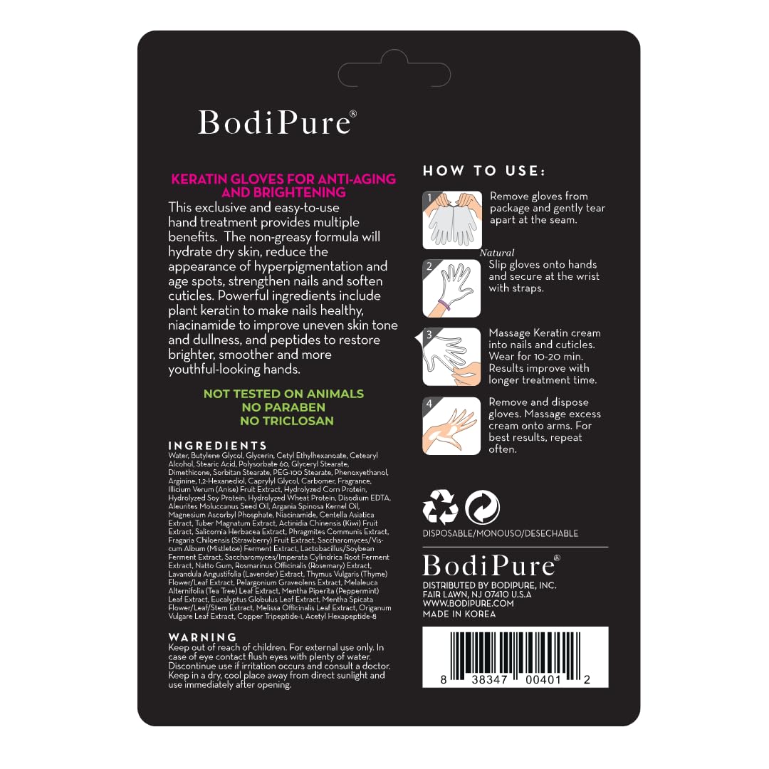 Sante des ongles Bodipure Keratine – gants pour renforcer les ongles.