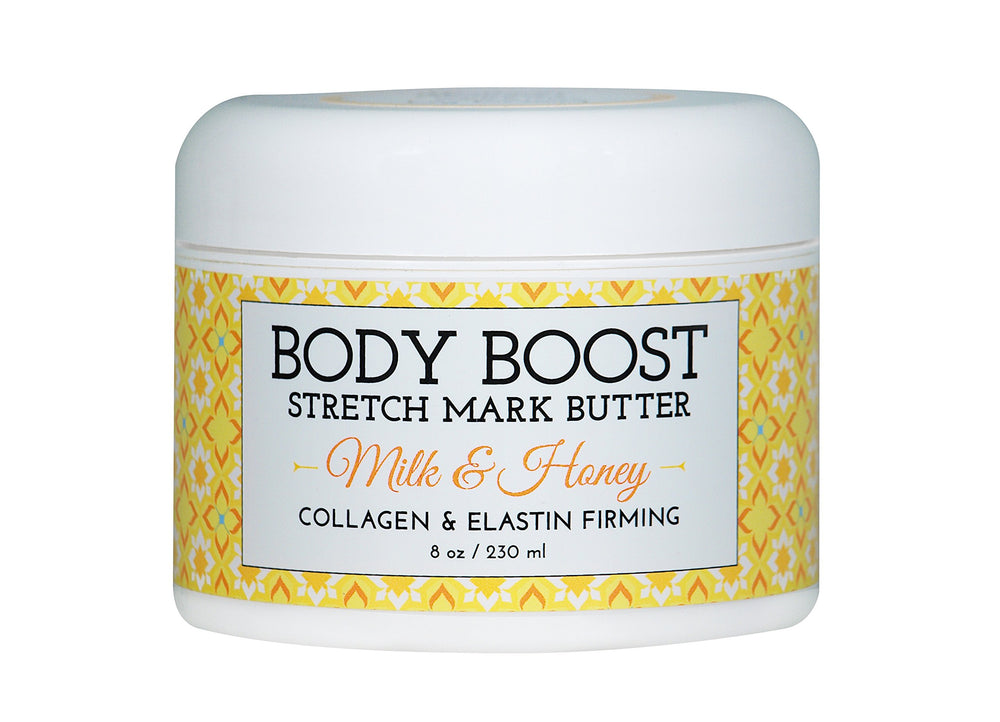 Body Boost Beurre lait et miel – texture crémeuse pour hydratation en profondeur.