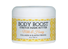 Body Boost Beurre lait et miel – texture crémeuse pour hydratation en profondeur.