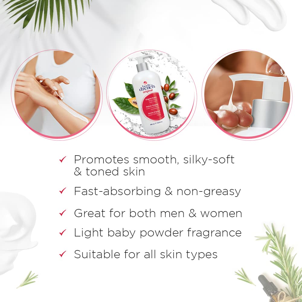 Body Drench Original Lotion — parfum original léger laissant la peau fraîche.