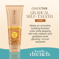 Body Drench Quick Tan Apparence Naturelle: teinte dorée naturelle qui s'adapte.