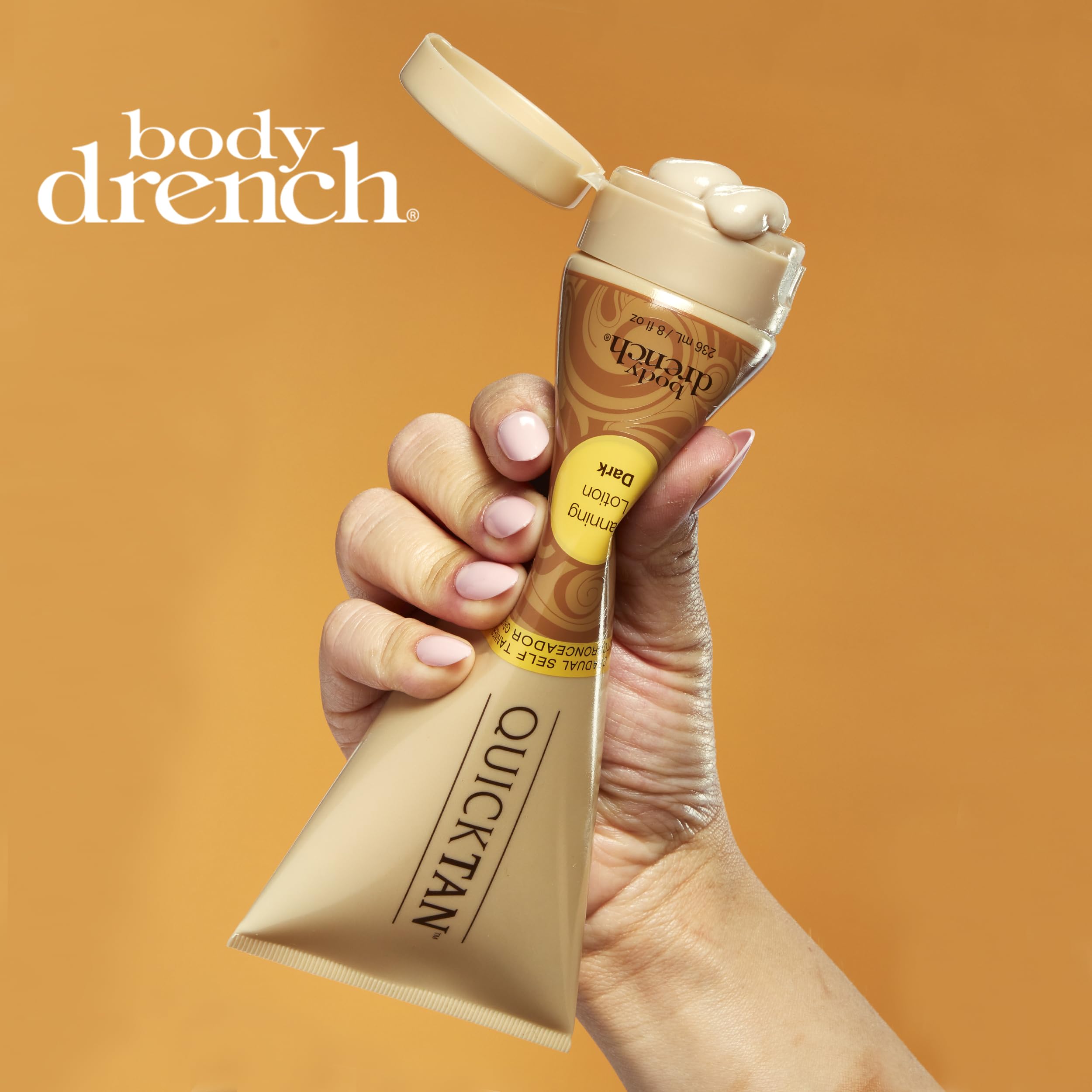 Body Drench Quick Tan Application Facile: texture qui glisse et laisse peu de résidus.