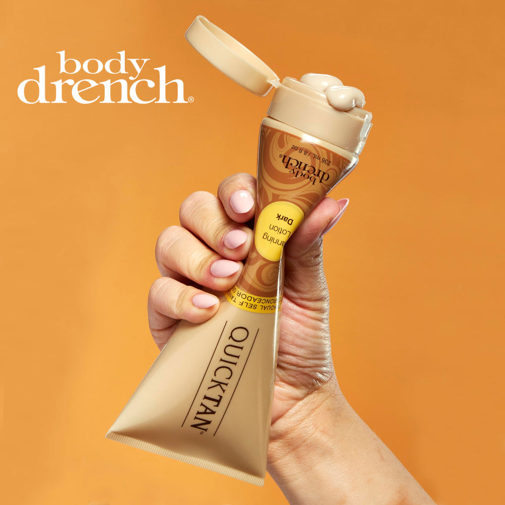 Body Drench Quick Tan Application Facile: texture qui glisse et laisse peu de résidus.