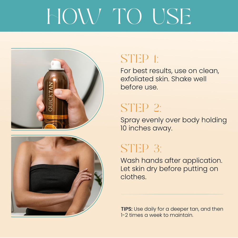 Body Drench QuickTan sèche rapidement pour une routine pratique sans attendre.