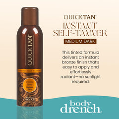 Body Drench QuickTan teinte visible guidée pour un contrôle précis de l’application.