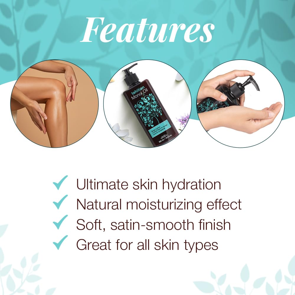 Application quotidienne avec Body Drench Tahitian Monoi, hydratation durable sans gras.