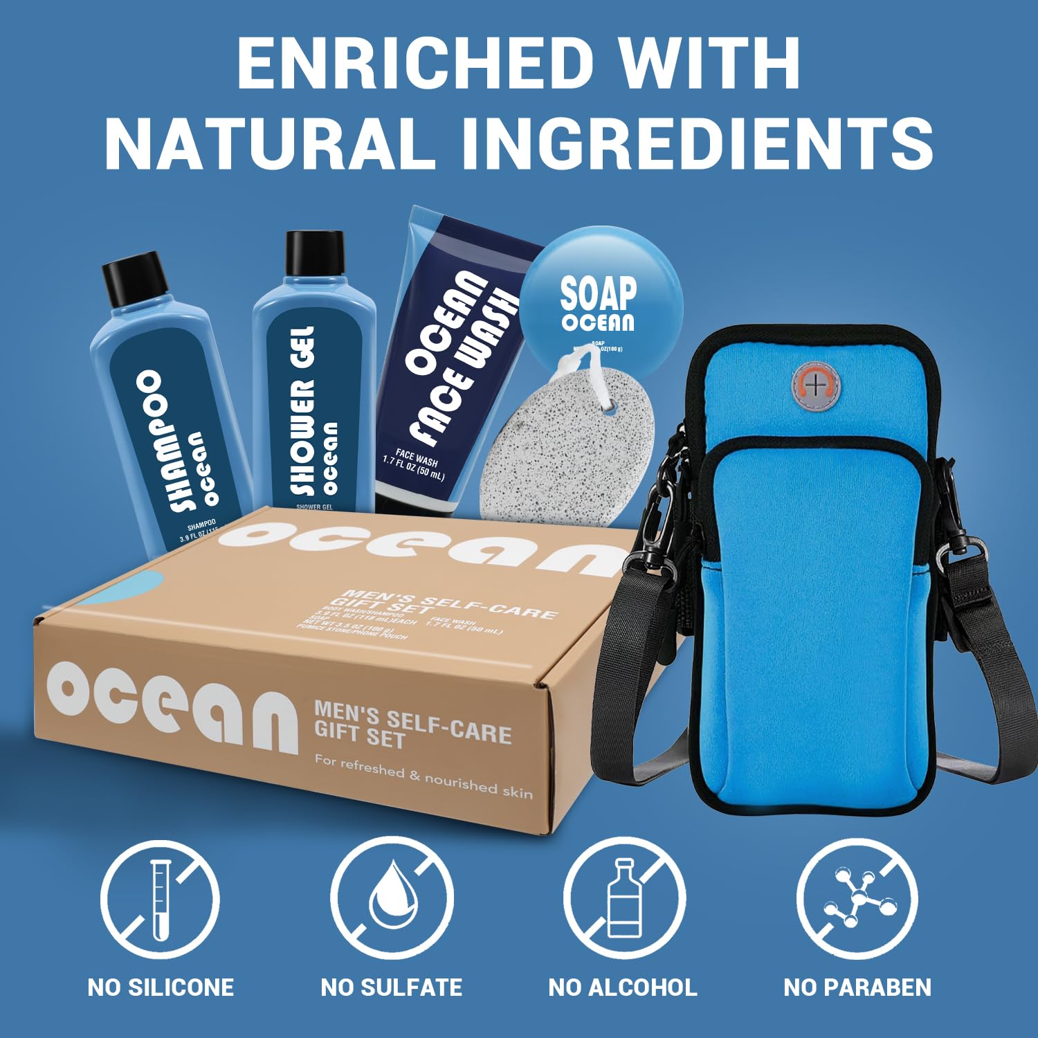 BODY & EARTH gel douche frais au parfum océan pour tout le corps.