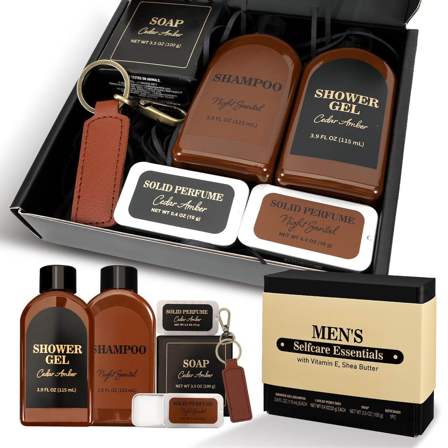Coffret cadeau BODY & EARTH en voyage, ensemble complet pour homme.