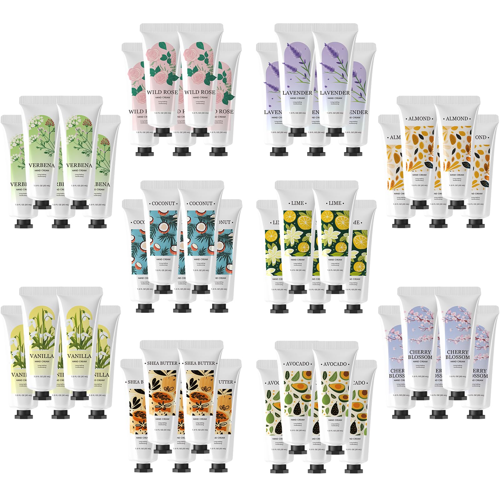 BODY & EARTH coffret 50 crèmes mains, hydratation légère et pratique