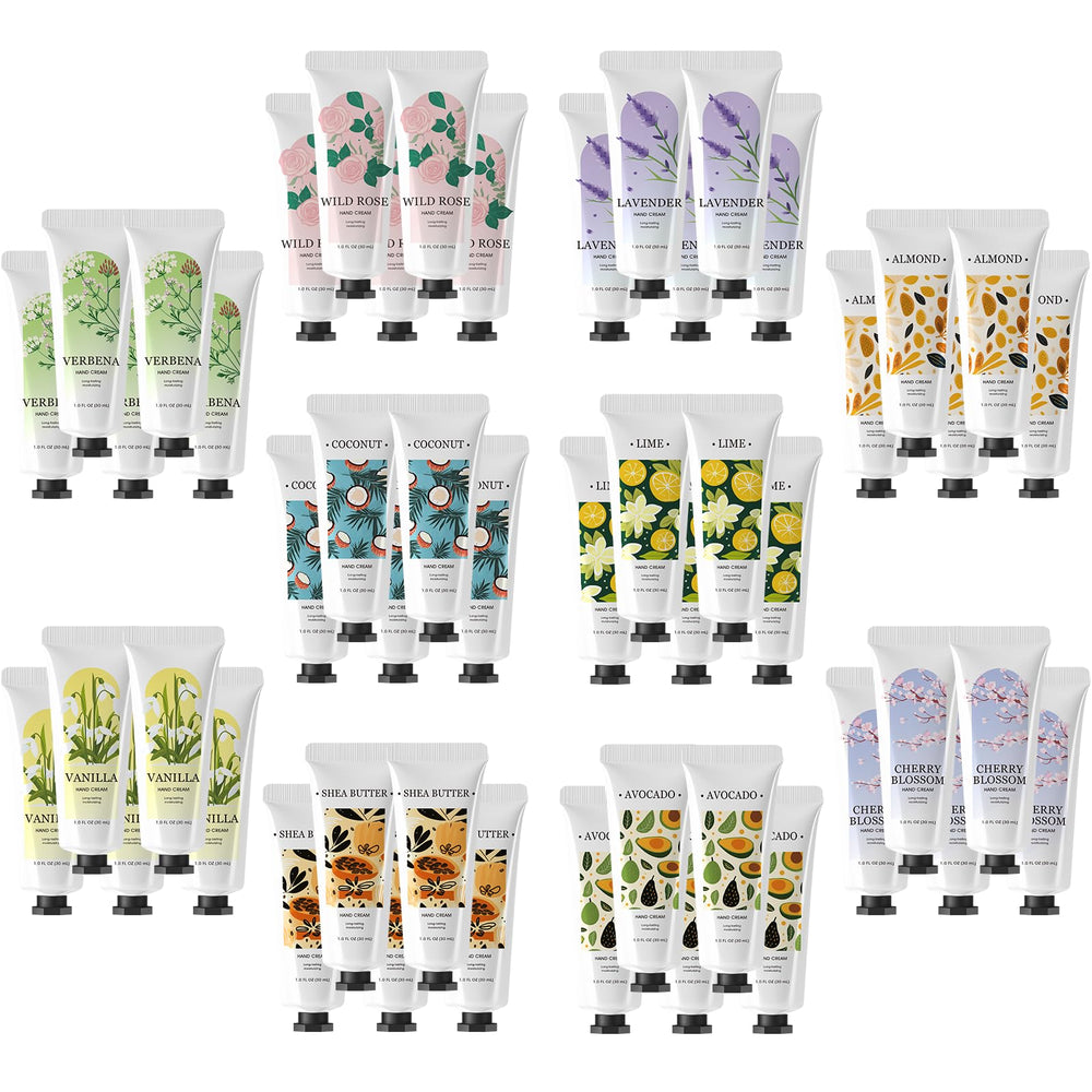 BODY & EARTH coffret 50 crèmes mains, hydratation légère et pratique