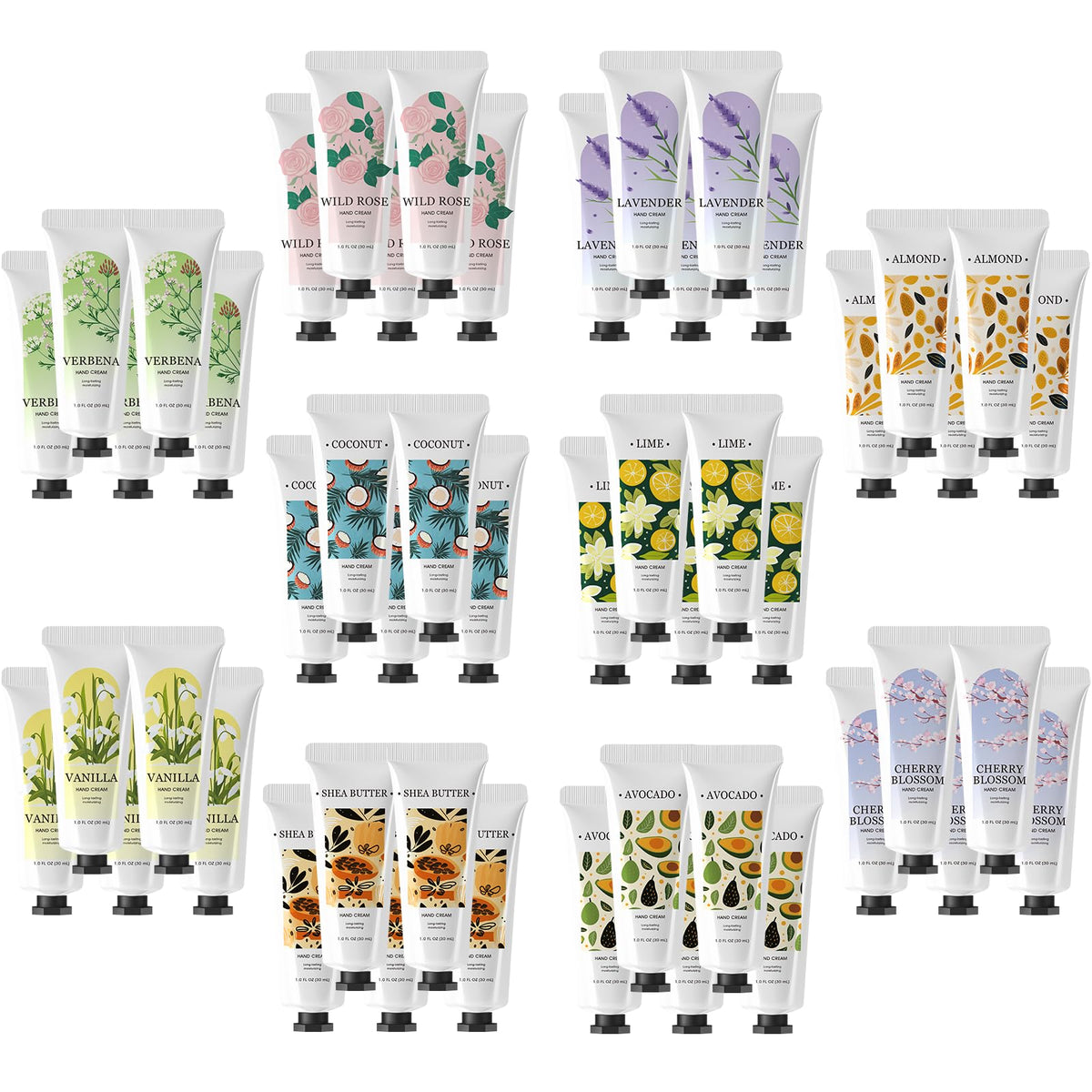 BODY & EARTH coffret 50 crèmes mains, hydratation légère et pratique