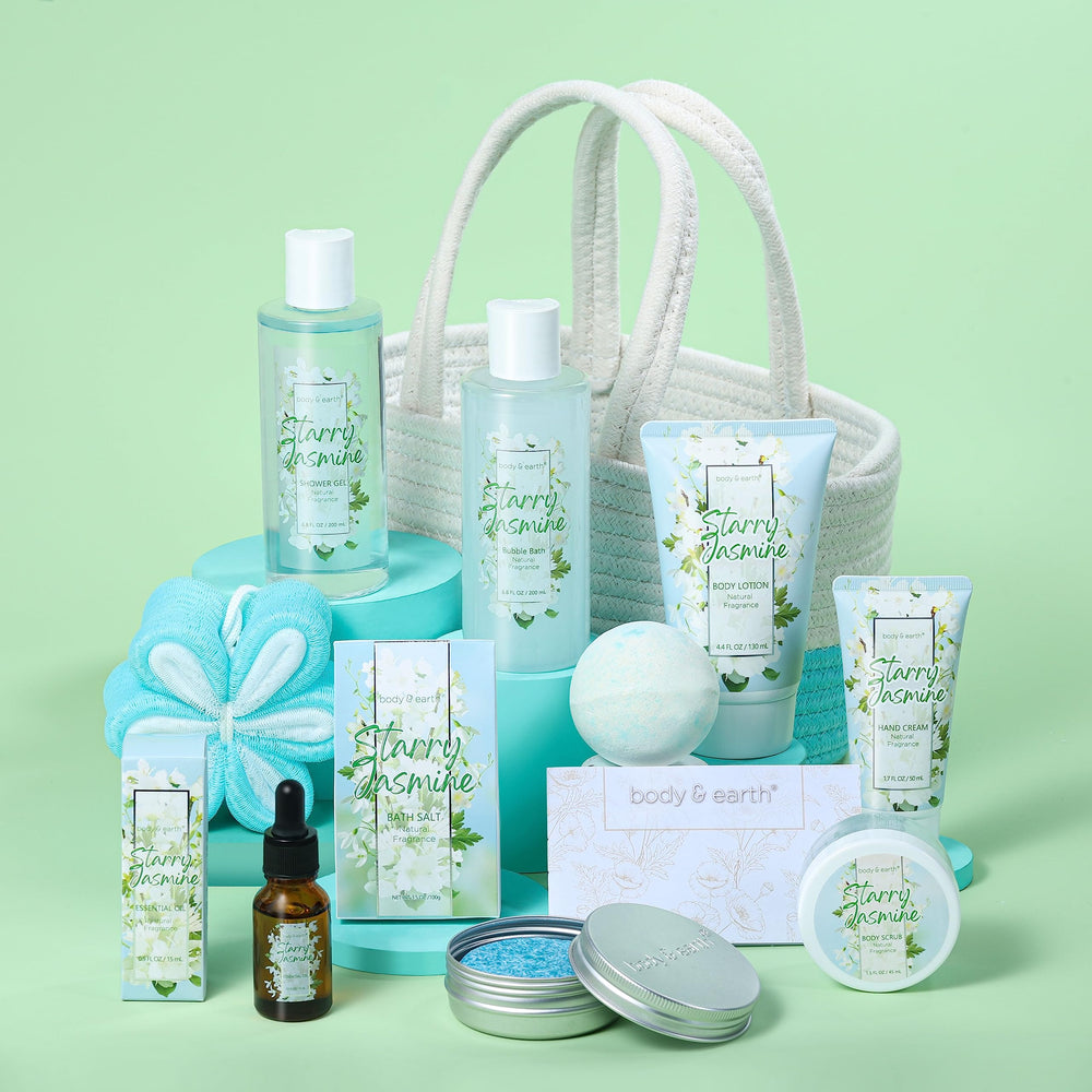 BODY & EARTH gel douche jasmin: parfum relaxant et revitalisant